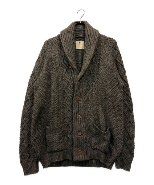 Snow peak（スノーピーク）Snow peak (スノーピーク) Alpaca Knit Cardigan グレー サイズ:XLの古着・服飾アイテム