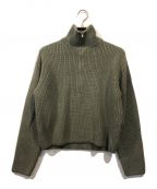 6(ROKU) BEAUTY&YOUTHロク ビューティーアンドユース）の古着「RIB HALF ZIP PULLOVER」｜グリーン