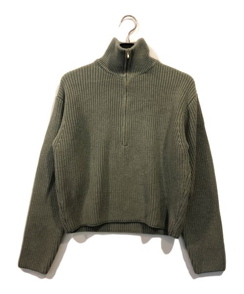 6(ROKU) BEAUTY&YOUTH（ロク ビューティーアンドユース）6(ROKU) BEAUTY&YOUTH (ロク ビューティーアンドユース) RIB HALF ZIP PULLOVER グリーン サイズ:なしの古着・服飾アイテム