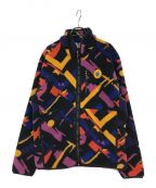 adidasアディダス）の古着「Wander Hour Full-Zip Printed Fleece Jacket」｜ブラック×ブルー