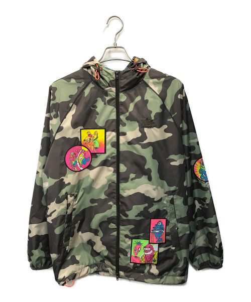 adidas（アディダス）adidas (アディダス) JEREMY SCOTT (ジェレミースコット) Windbreaker Jacket カーキ サイズ:Mの古着・服飾アイテム