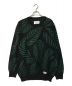 WACKO MARIA（ワコマリア）の古着「23SS LEAF JACQUARD SWEATER」｜ブラック×グリーン