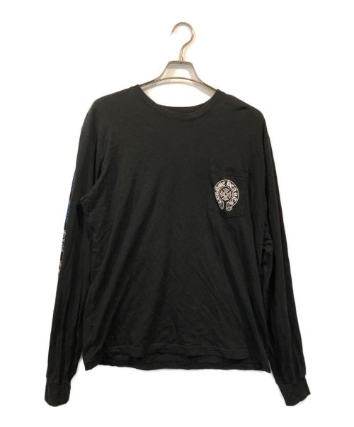 CHROME HEARTS（クロムハーツ）CHROME HEARTS (クロムハーツ) MULTI COLOR LS POCKET TEE ブラック サイズ:XLの古着・服飾アイテム