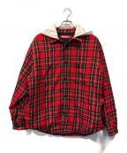 SUPREMEシュプリーム）の古着「23AW Tartan Flannel Hooded Shirt」｜レッド