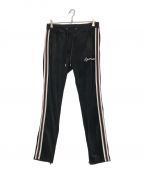 AKMエーケーエム）の古着「STRETCH VELOUR TRACK PANTS」｜ブラック