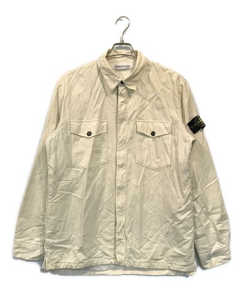 STONE ISLAND（ストーンアイランド）STONE ISLAND (ストーンアイランド) アーカイブワッペンジップアップジャケット アイボリー サイズ:Lの古着・服飾アイテム