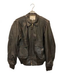 TAYLORs LEATHER（テイラーズレザー）の古着「レザーA-2ジャケット」｜ブラウン