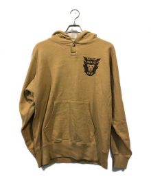 HUMAN MADE（ヒューマンメイド）の古着「SNAP COLLAR HOODED SWEATSHIRT」｜ベージュ