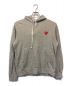 PLAY COMME des GARCONS（プレイ コムデギャルソン）の古着「RED HEART PLAY HOODED SWEATSHIRT」｜グレー