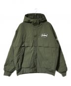 X-LARGEエクストララージ）の古着「NYLON PUFFER JACKET」｜グリーン