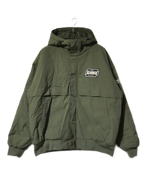 X-LARGE（エクストララージ）X-LARGE (エクストララージ) NYLON PUFFER JACKET グリーン サイズ:XLの古着・服飾アイテム