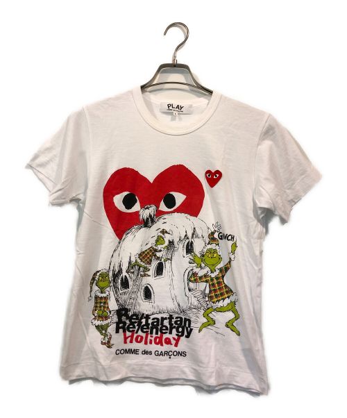 PLAY COMME des GARCONS（プレイ コムデギャルソン）PLAY COMME des GARCONS (プレイ コムデギャルソン) GRINCH プリントTシャツ ホワイト サイズ:Lの古着・服飾アイテム