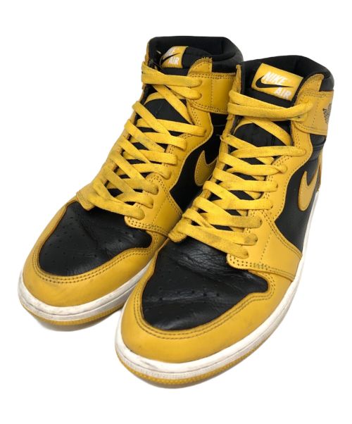 NIKE（ナイキ）NIKE (ナイキ) Air Jordan 1 High OG ブラック×イエロー サイズ:27.5cmの古着・服飾アイテム