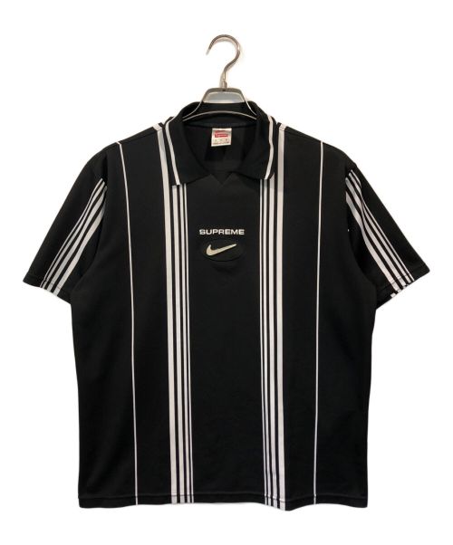 SUPREME（シュプリーム）SUPREME (シュプリーム) NIKE (ナイキ) JEWEL STRIPE SOCCER JERSEY ブラック サイズ:Mの古着・服飾アイテム