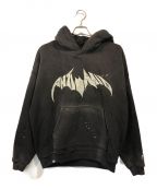 ANTIMIDアンチミッド）の古着「METALLIC LOGO HOODIE」｜ブラック