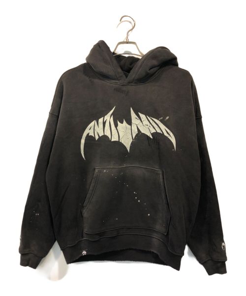 ANTIMID（アンチミッド）ANTIMID (アンチミッド) METALLIC LOGO HOODIE ブラック サイズ:Sの古着・服飾アイテム