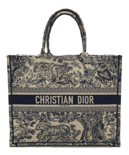 Christian Dior（クリスチャン ディオール）Christian Dior (クリスチャン ディオール) ブックトートバッグ ネイビーの古着・服飾アイテム