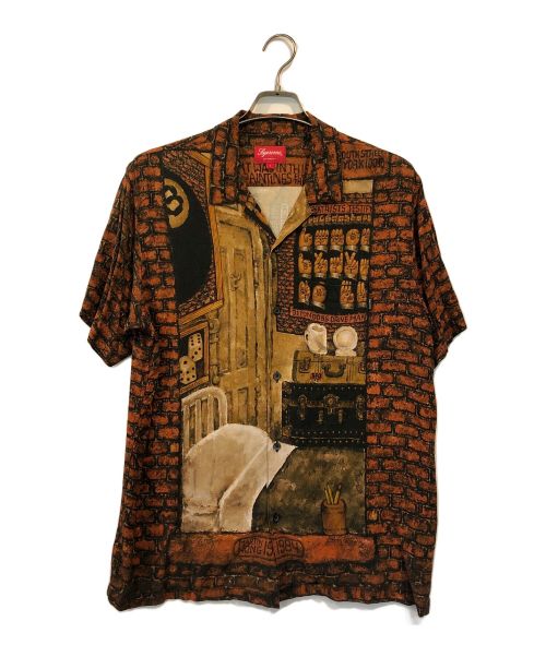 SUPREME（シュプリーム）SUPREME (シュプリーム) Martin Wong Secret World Rayon Shirt ブラウン サイズ:Lの古着・服飾アイテム