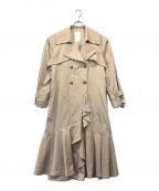 HER LIP TOハーリップトゥ）の古着「Gabardine Ruffled Trench Coat」｜ベージュ