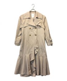 HER LIP TO（ハーリップトゥ）の古着「Gabardine Ruffled Trench Coat」｜ベージュ