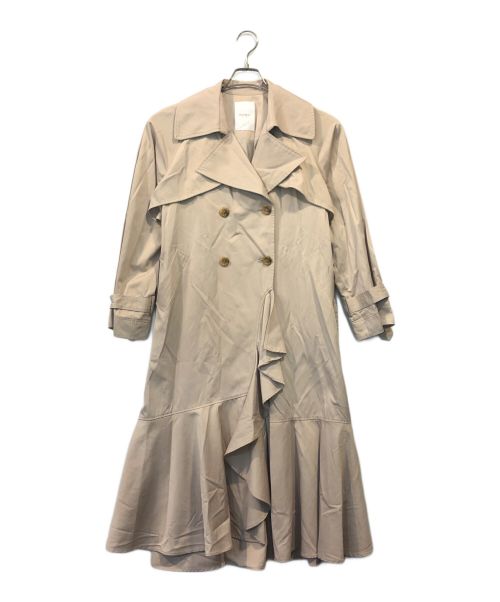 HER LIP TO（ハーリップトゥ）HER LIP TO (ハーリップトゥ) Gabardine Ruffled Trench Coat ベージュ サイズ:Sの古着・服飾アイテム