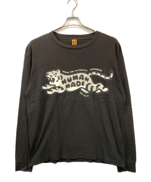 HUMAN MADE（ヒューマンメイド）HUMAN MADE (ヒューマンメイド) TIGER L/S T-SHIRT ブラック サイズ:XLの古着・服飾アイテム