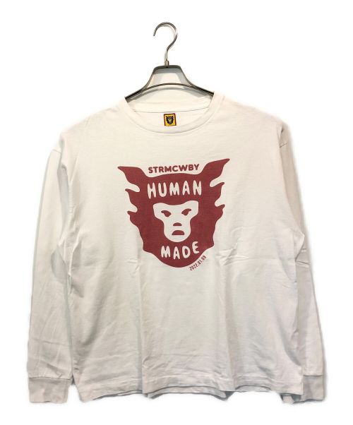 HUMAN MADE（ヒューマンメイド）HUMAN MADE (ヒューマンメイド) ロングスリーブカットソー ホワイト サイズ:XLの古着・服飾アイテム