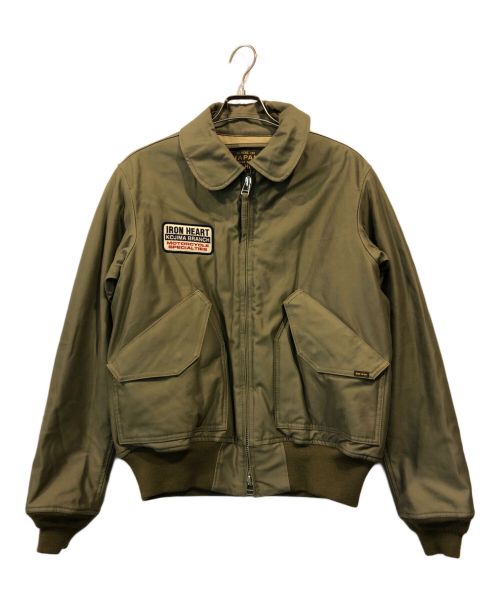 IRON HEART（アイアンハート）IRON HEART (アイアンハート) Quilting BAck Satin CWU-45P Type Flight Jacket カーキ サイズ:Lの古着・服飾アイテム