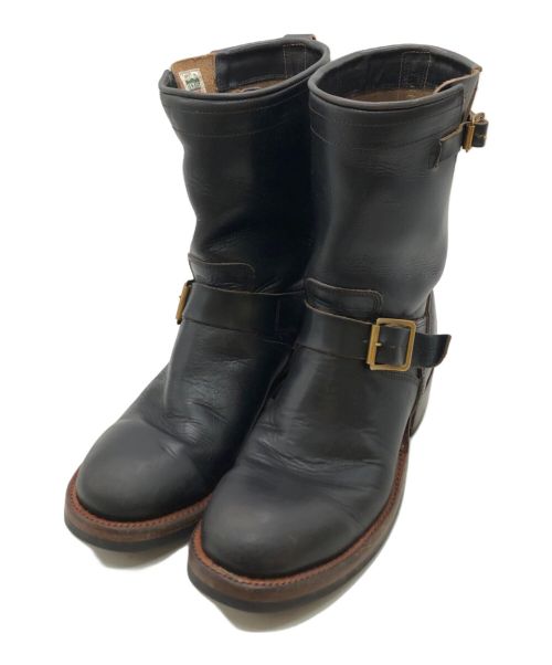 RRL（ダブルアールエル）RRL (ダブルアールエル) Leather Engineer Boot ブラック サイズ:7Dの古着・服飾アイテム