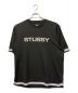 stussy（ステューシー）の古着「ロゴプリントメッシュT」｜ブラック