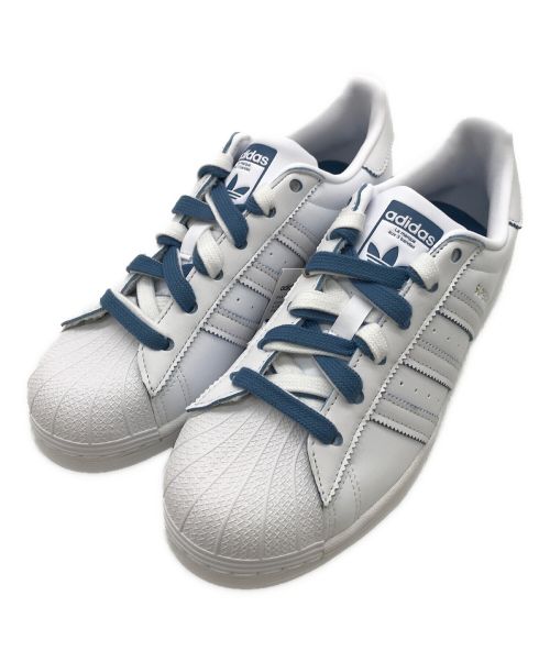 adidas（アディダス）adidas (アディダス) SUPERSTAR W ホワイト×ブルー サイズ:24.5㎝の古着・服飾アイテム