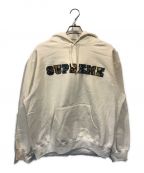 SUPREMEシュプリーム）の古着「23AW Collegiate Patchwork Leather Hooded Sweatshirt」｜ホワイト