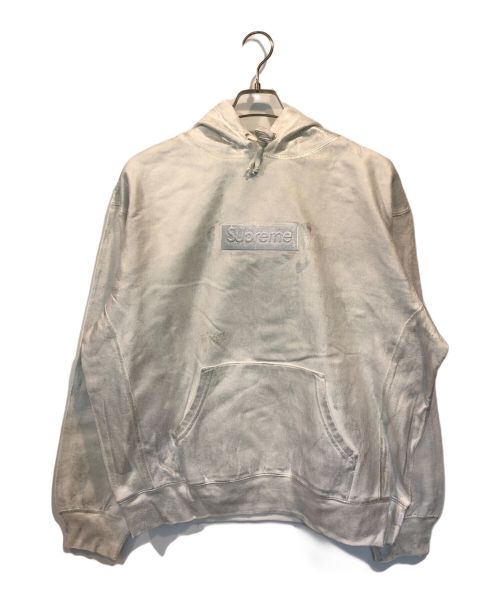 SUPREME（シュプリーム）SUPREME (シュプリーム) MM6 Maison Margiela (エムエムシックス メゾンマルジェラ) Foil Box Logo Hooded ホワイト×シルバー サイズ:Mの古着・服飾アイテム