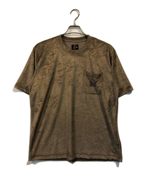 Needles（ニードルズ）Needles (ニードルズ) S/S Papillion Emb. Pocket Tee ブラウン サイズ:Mの古着・服飾アイテム