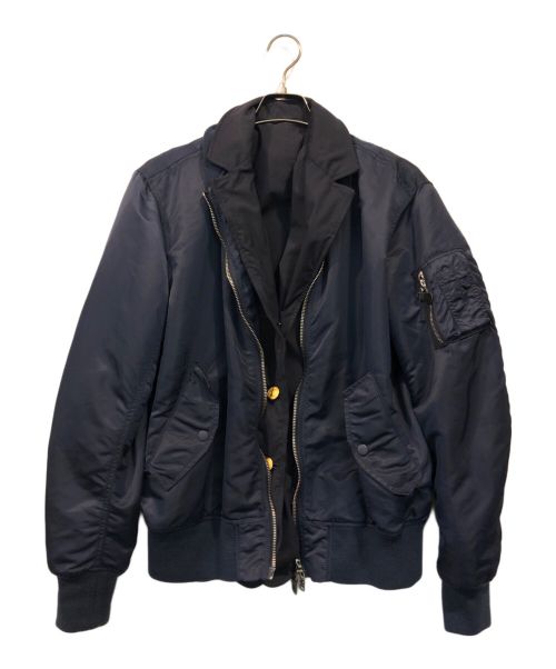 uniform experiment（ユニフォームエクスペリメント）uniform experiment (ユニフォームエクスペリメント) REVERSIBLE MA-1 BLOUSON ネイビー サイズ:3の古着・服飾アイテム