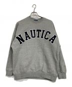 NAUTICAノーティカ）の古着「Arch Logo Crewneck Sweatshirt」｜グレー