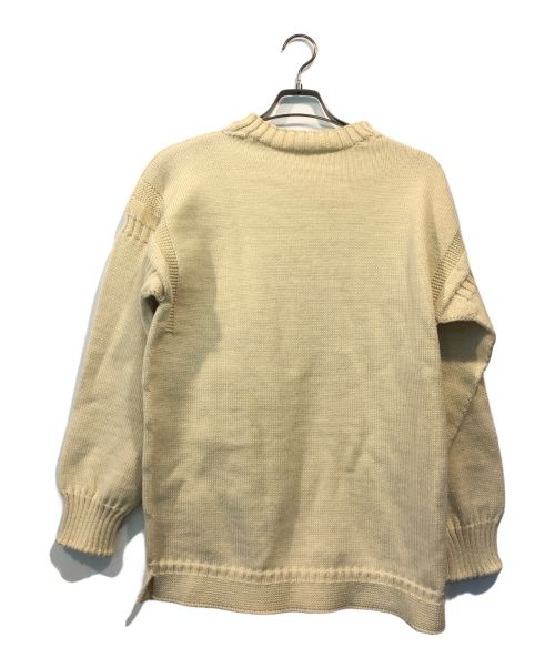 GUERNSEY WOOLLENS（ガンジーウーレンズ）GUERNSEY WOOLLENS (ガンジーウーレンズ) ガンジーニット ベージュ サイズ:Mの古着・服飾アイテム