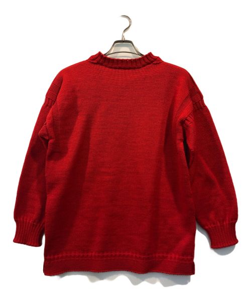 GUERNSEY WOOLLENS（ガンジーウーレンズ）GUERNSEY WOOLLENS (ガンジーウーレンズ) ガンジーニット レッド サイズ:38の古着・服飾アイテム