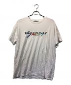 GIVENCHYジバンシィ）の古着「レインボーシグネチャーロゴTシャツ」｜ホワイト