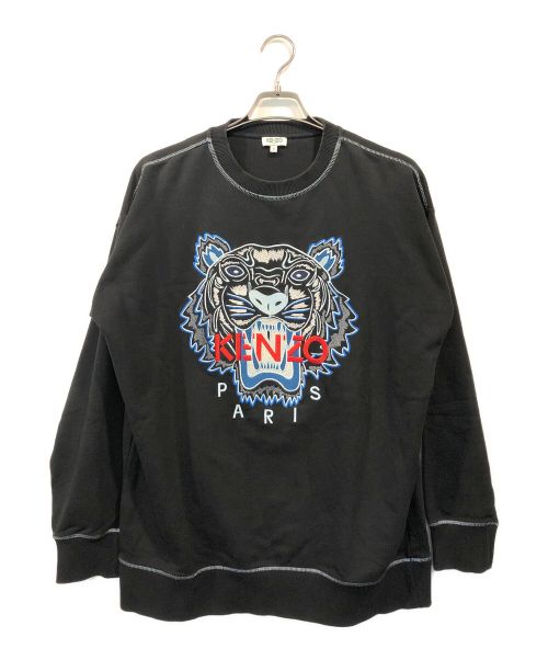 KENZO（ケンゾー）KENZO (ケンゾー) Contrasted Stitch Tiger Sweatshirt ブラック サイズ:Sの古着・服飾アイテム