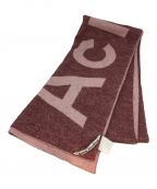 Acne studiosアクネ ストゥディオス）の古着「toronty logo wool blend scarf（ロゴウールマフラー）」｜レッド