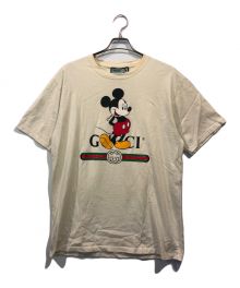 GUCCI×DISNEY（グッチ×ディズニー）の古着「ミッキープリントオーバーサイズT」｜ベージュ