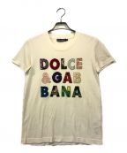 DOLCE & GABBANAドルチェ＆ガッバーナ）の古着「パッチワークロゴT」｜ホワイト