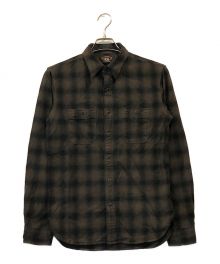 RRL（ダブルアールエル）の古着「Matlock West Sport Shirt」｜グレー×ブラック