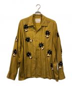 NOMA t.d.ノーマティーディー）の古着「Wild Flower Hand Embroidery LS Shirt」｜マスタード