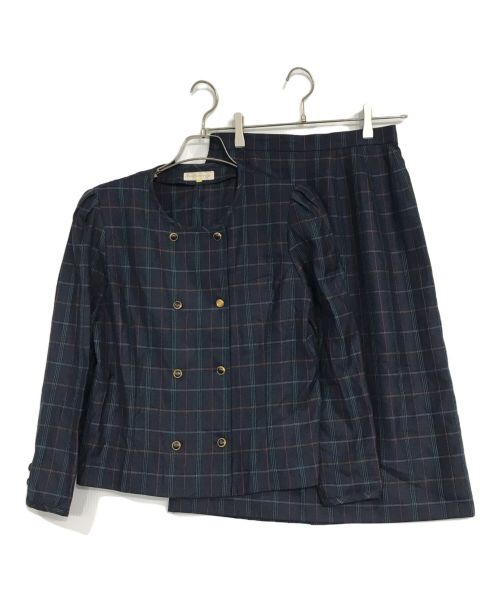 Burberry's（バーバリーズ）Burberry's (バーバリーズ) オールドジャケットセットアップ ネイビー サイズ:7Rの古着・服飾アイテム