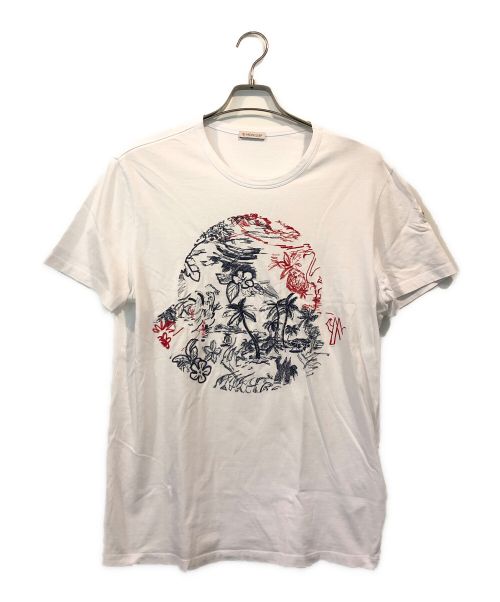 MONCLER（モンクレール）MONCLER (モンクレール) MAGLIA S S T-SHIRT ホワイト サイズ:Lの古着・服飾アイテム