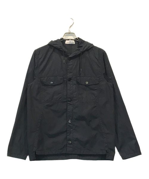 STONE ISLAND（ストーンアイランド）STONE ISLAND (ストーンアイランド) 19SSHooded Overshirt ネイビー サイズ:Mの古着・服飾アイテム