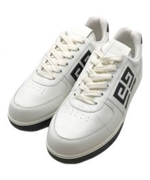 GIVENCHY（ジバンシィ）の古着「G4レザーローカットスニーカー」｜ホワイト×ブラック