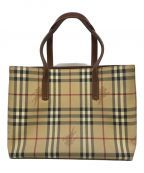 BURBERRY LONDONバーバリーロンドン）の古着「PVCシャドーホースノバチェックハンドバッグ」｜ブラウン